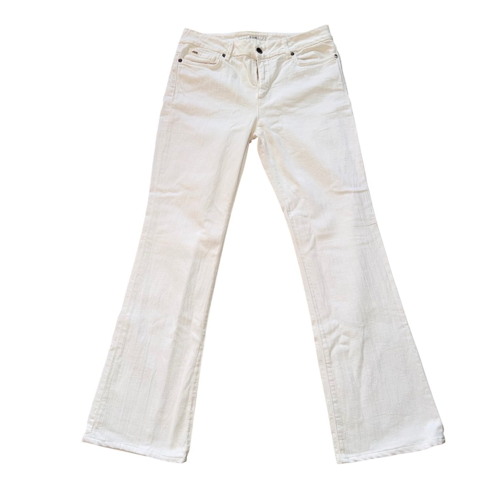 Joe's Jeans The Muse Women 30 White Flare Bootcut Stretch Denim Mid Rise USA